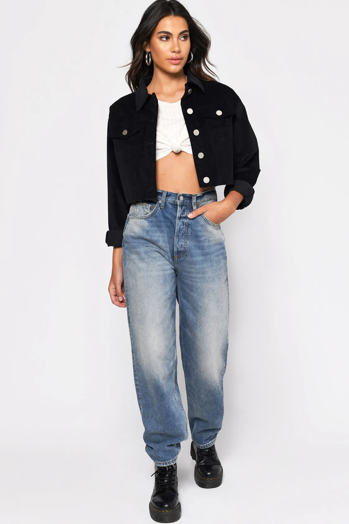 Tobi Ring The Alarm Corduroy Jacket - Black