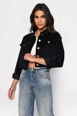 Tobi Ring The Alarm Corduroy Jacket - Black