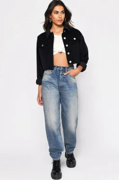 Tobi Ring The Alarm Corduroy Jacket - Black