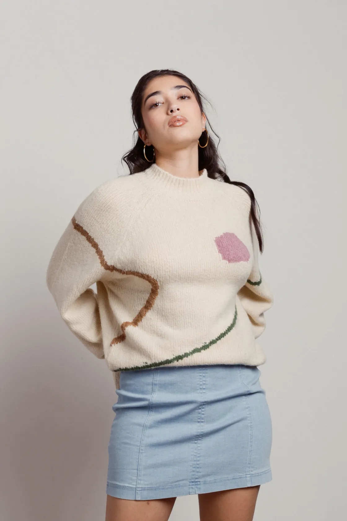 Tobi Rising Sun Crew Neck Sweater -