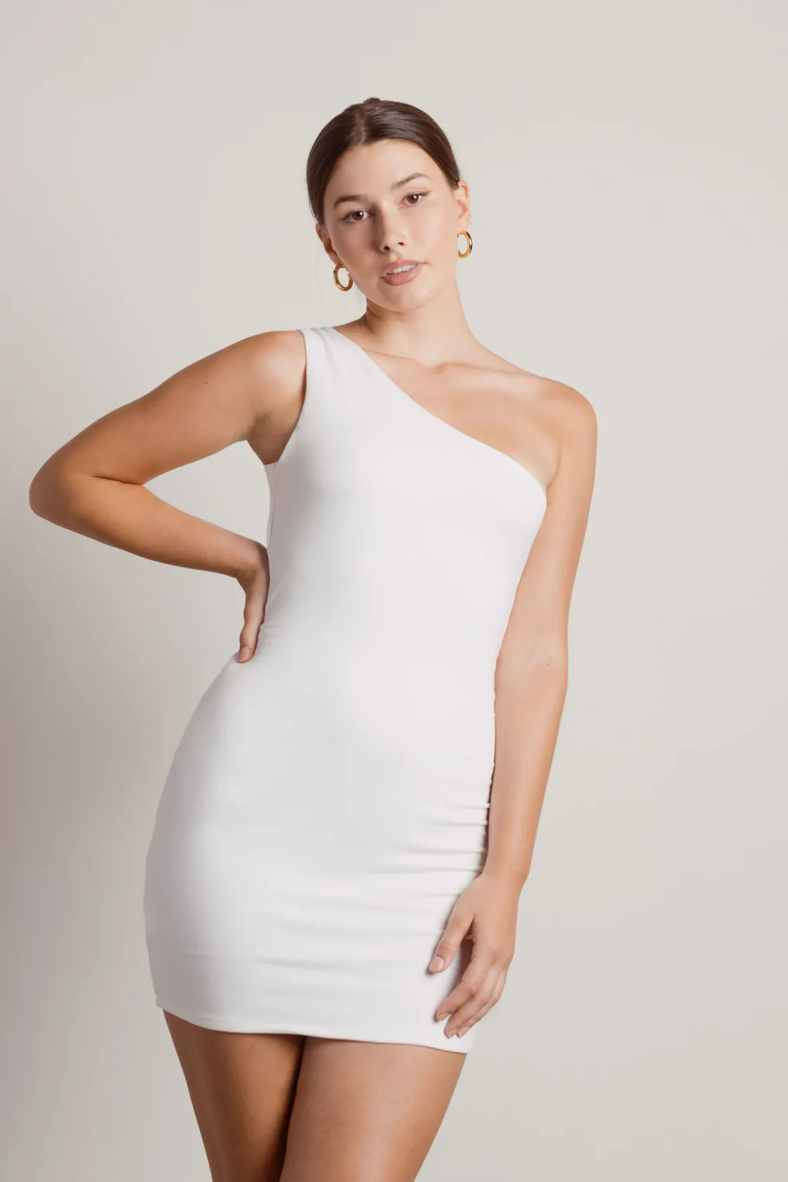 Tobi Rivalry Black Reversible One Shoulder Cutout Bodycon Dress