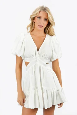 Tobi Roselle Cutout Deep V Mini Dress -