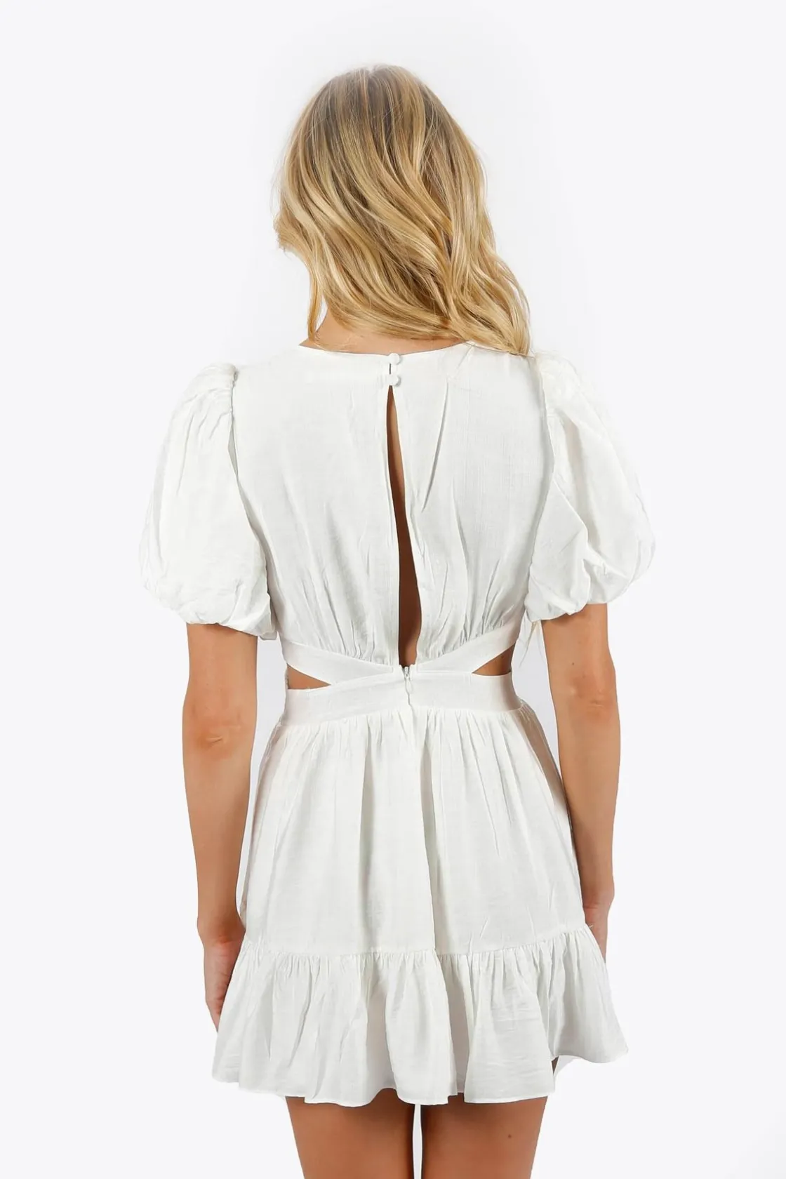 Tobi Roselle Cutout Deep V Mini Dress -