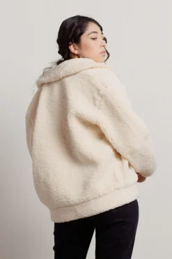 Tobi Rowan Sherpa Jacket - Ivory