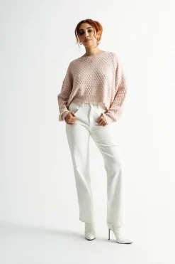 Tobi Runaway Knit Sweater - Blush