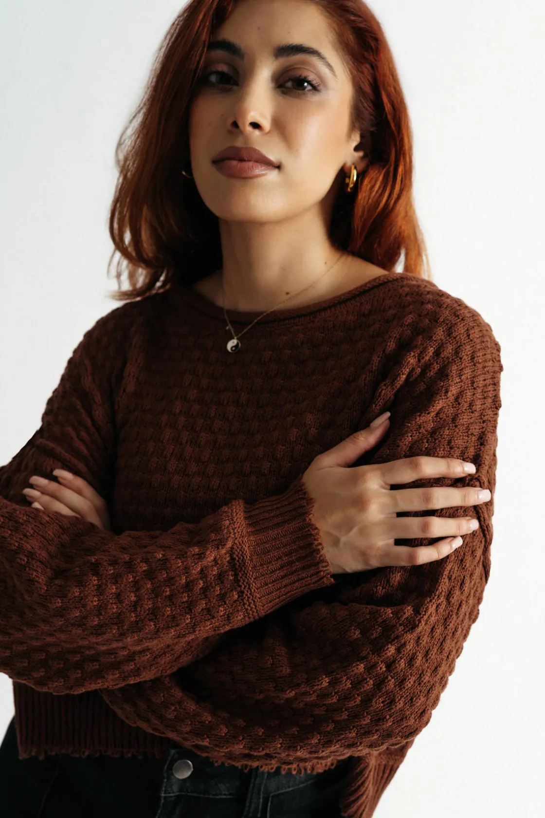 Tobi Runaway Knit Sweater - Blush