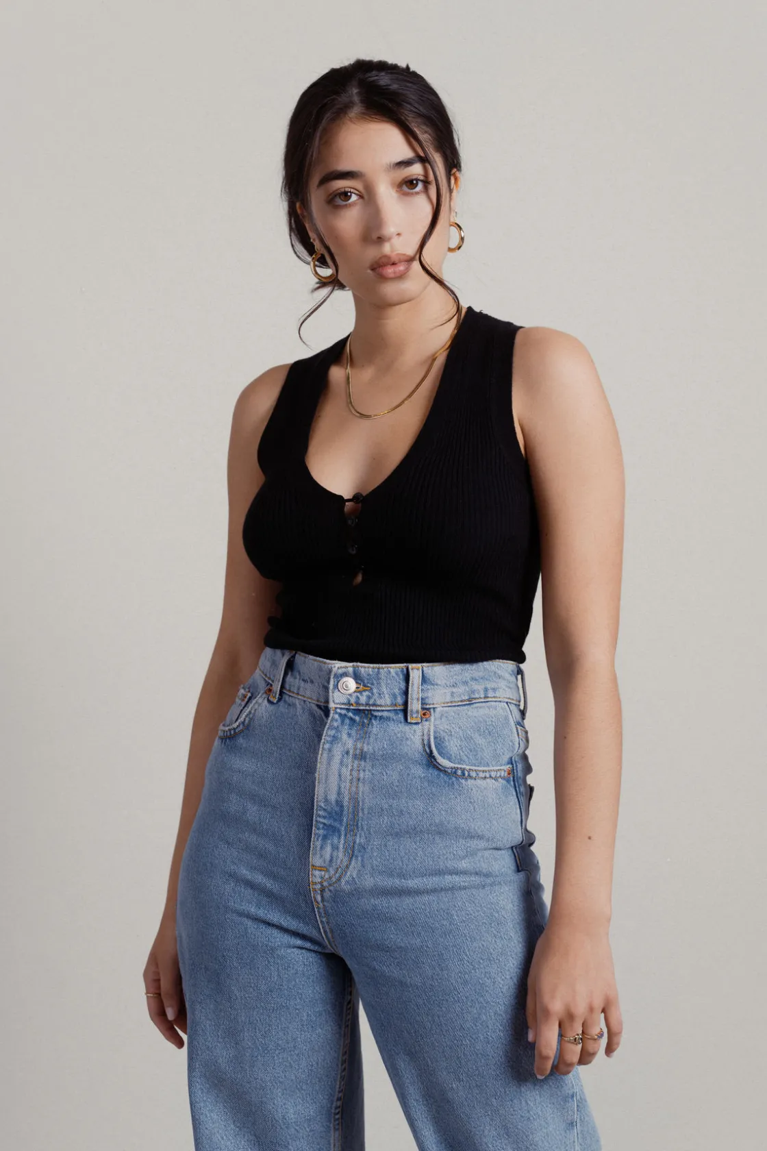 Tobi Running Errands Tank Top - Black