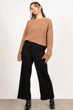 Tobi Safe Inside Open Back Sweater -