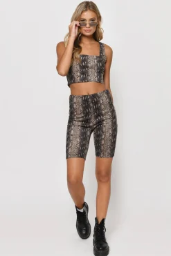 Tobi Sahara Tent Snake Print Shorts -