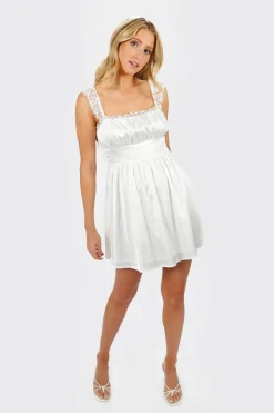 Tobi Saige Ruffle Ruched Mini Dress -
