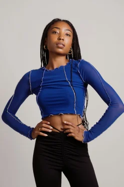 Tobi Saint Crop Top - Blue