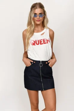Tobi Saltair Denim Mini Skirt -