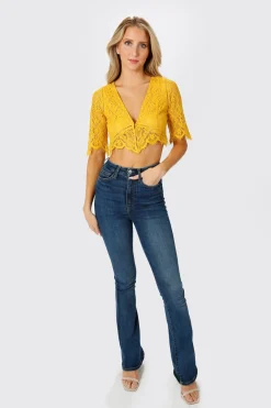 Tobi Same Old Love Crop Top - Yellow