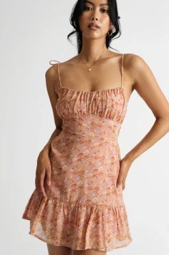Tobi Same Way Floral Ruffle Mini Dress -