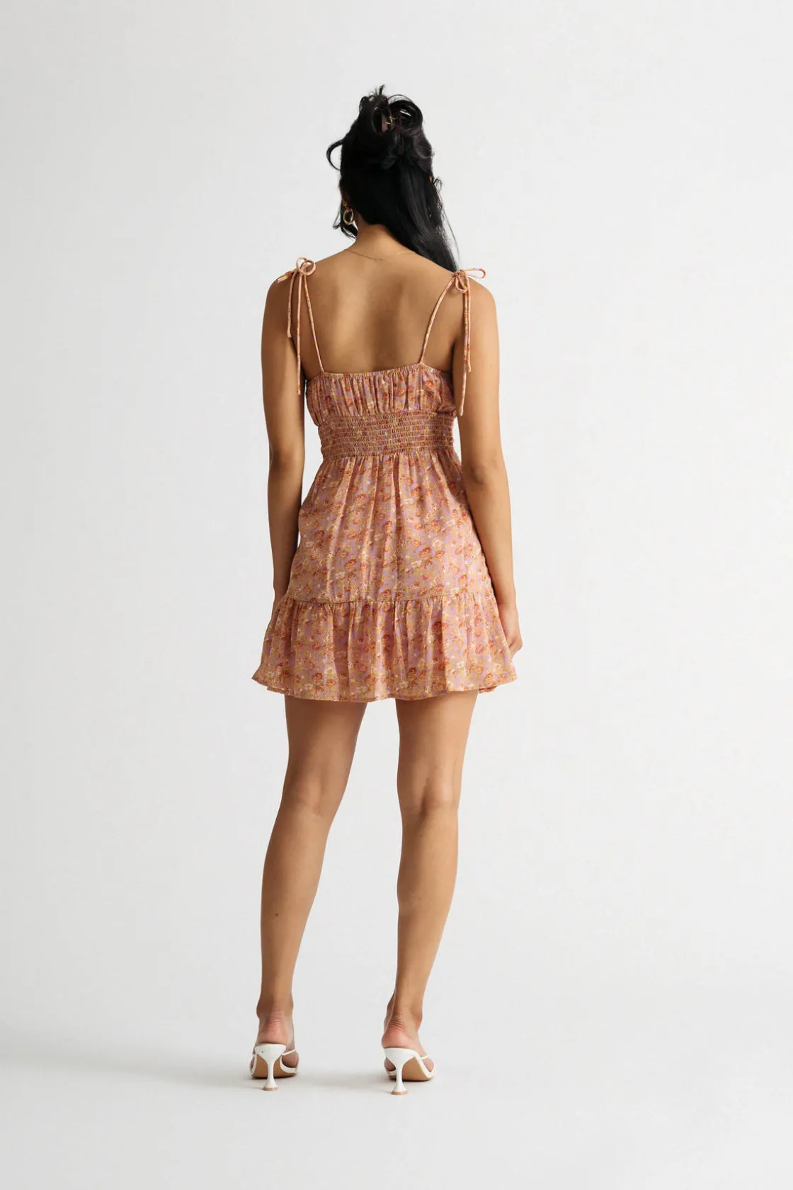 Tobi Same Way Floral Ruffle Mini Dress -
