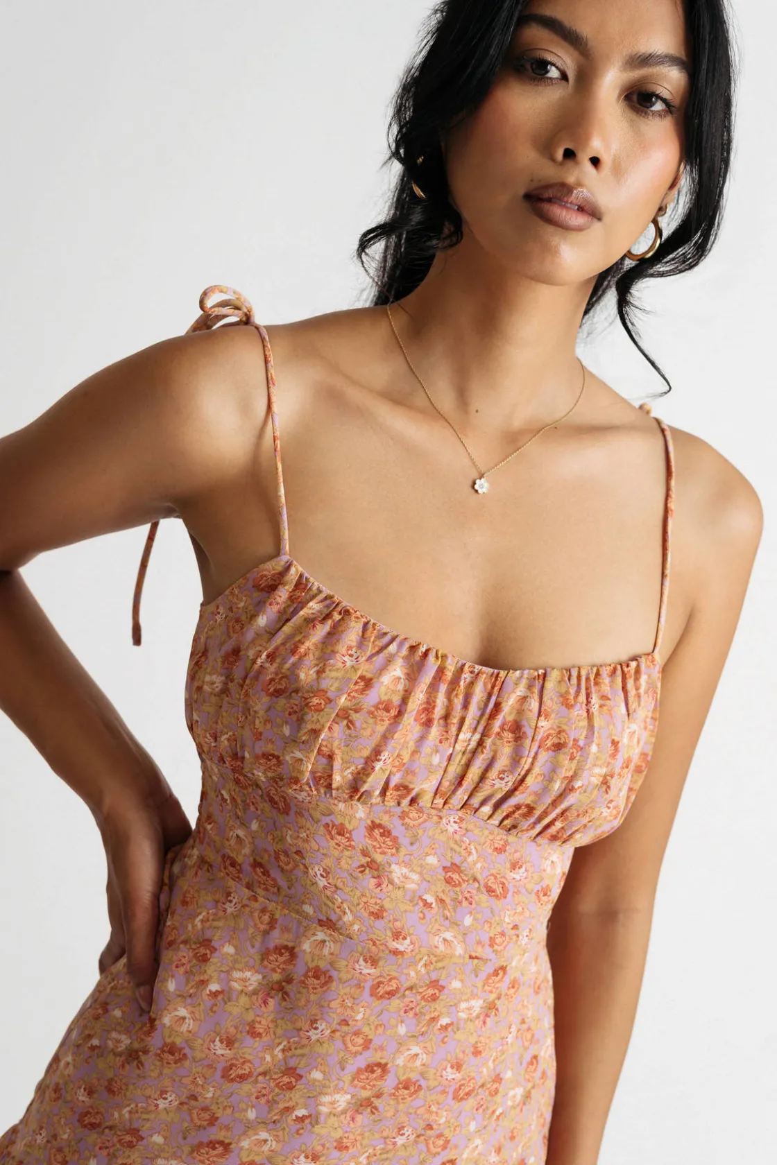 Tobi Same Way Floral Ruffle Mini Dress -