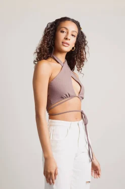 Tobi Sami Crop Top - Brown