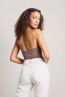Tobi Sami Crop Top - Brown