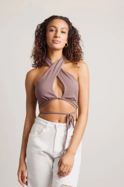 Tobi Sami Crop Top - Brown