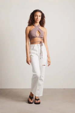 Tobi Sami Crop Top - Brown