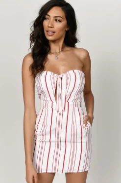 Tobi Sarah Stripe Strapless Mini Dress -
