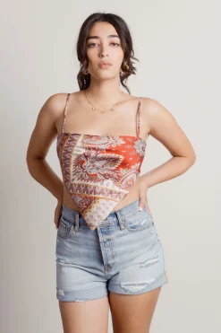 Tobi Say Less Crop Top - Orange