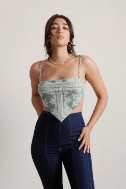 Tobi Scarf It Up Crop Top - Yellow