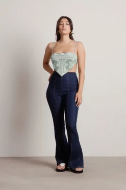 Tobi Scarf It Up Crop Top - Yellow
