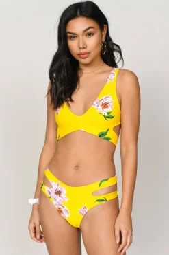Tobi Secret Plunge Floral Bikini Top -