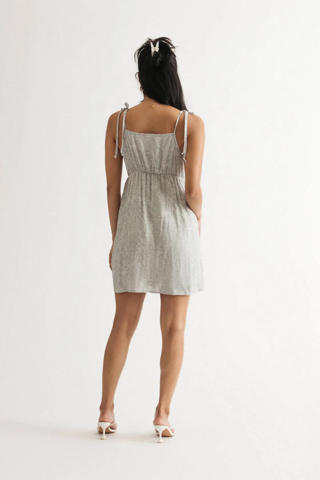 Tobi See It All Tie Strap Skater Mini Dress -