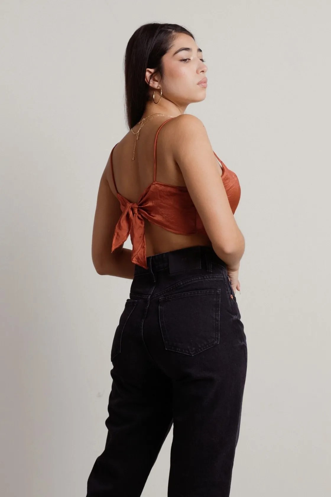 Tobi See The Future Crop Top - Rust