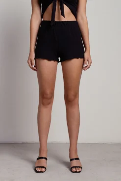 Tobi See You Later Lettuce Hem Shorts -