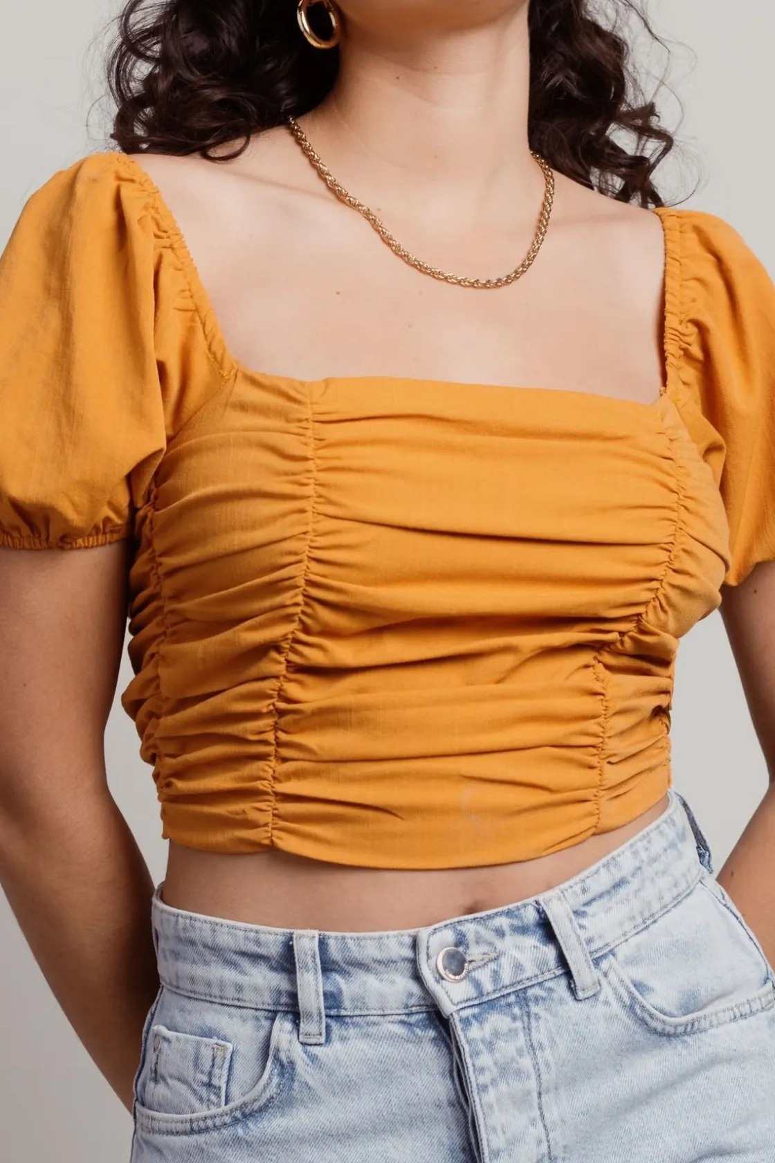 Tobi See You There Crop Top - Blue
