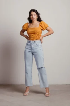 Tobi See You There Crop Top - Blue