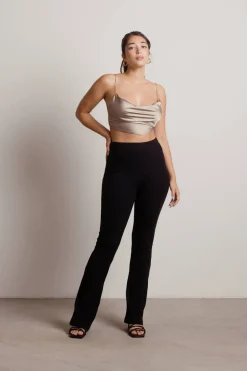 Tobi Seen Enough Crop Top - Mocha Grey