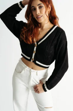 Tobi Shane Knit Cardigan - Black