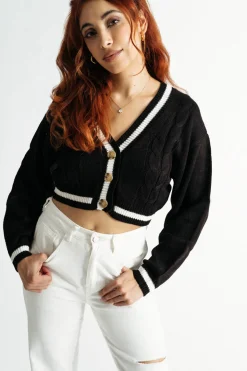 Tobi Shane Knit Cardigan - Black