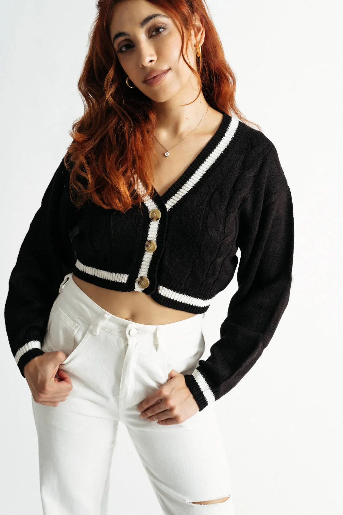 Tobi Shane Knit Cardigan - Black
