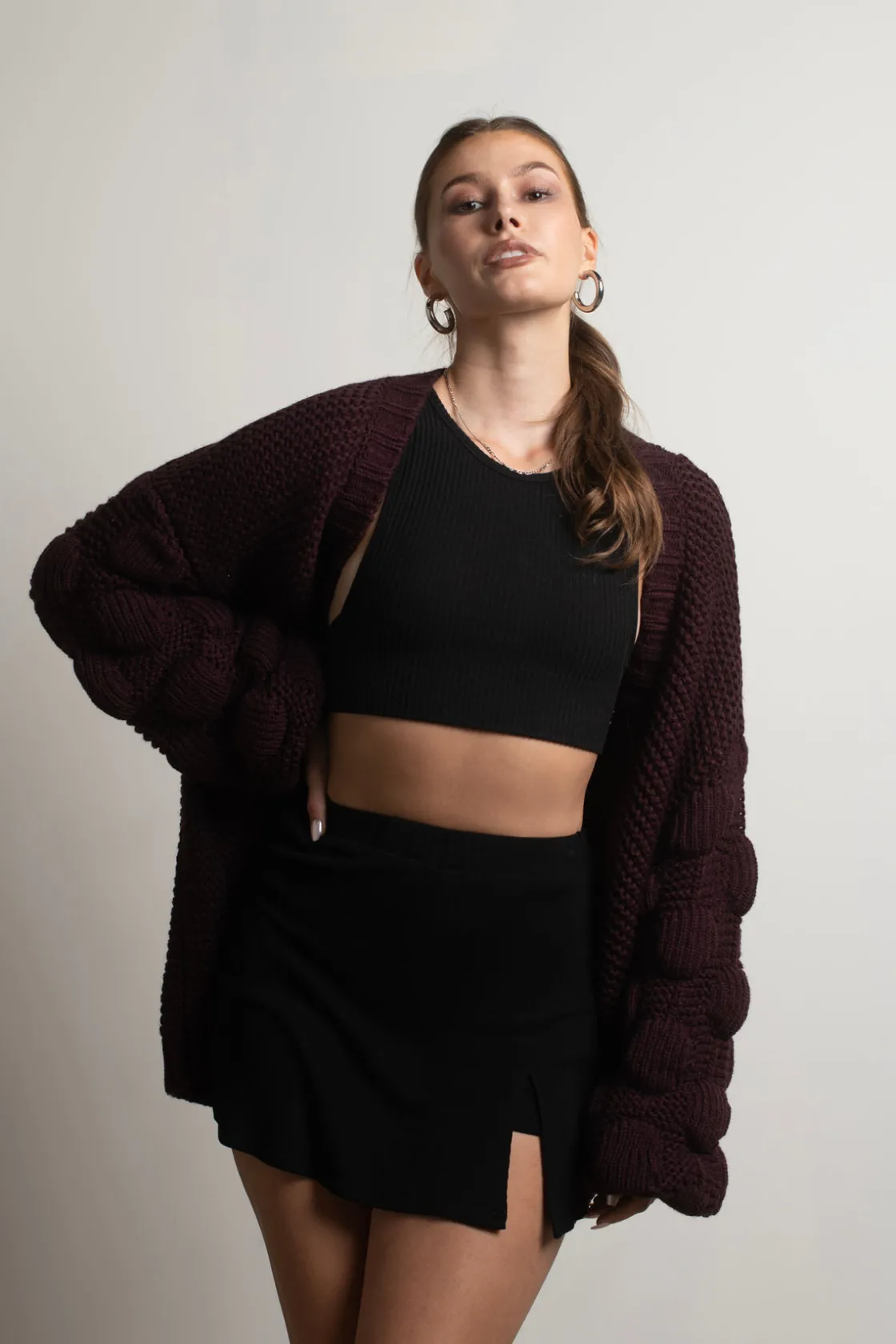 Tobi Shannon Oversized Cardigan - Pink