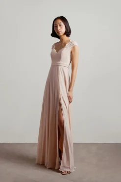 Tobi Shellie Sweetheart Open Back Maxi Dress - Blush