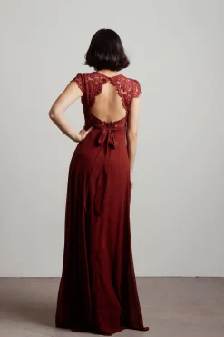 Tobi Shellie Sweetheart Open Back Maxi Dress - Blush