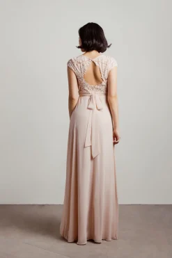 Tobi Shellie Sweetheart Open Back Maxi Dress - Blush