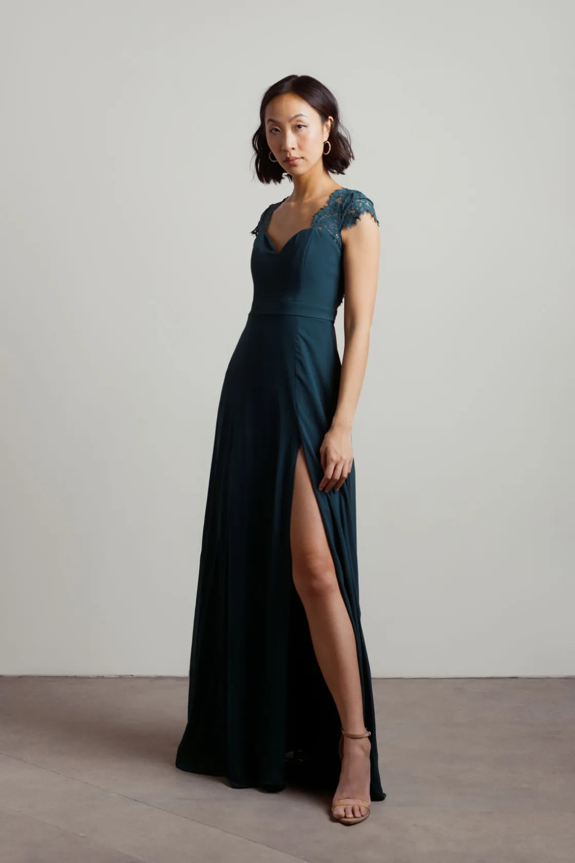 Tobi Shellie Sweetheart Open Back Maxi Dress - Blush