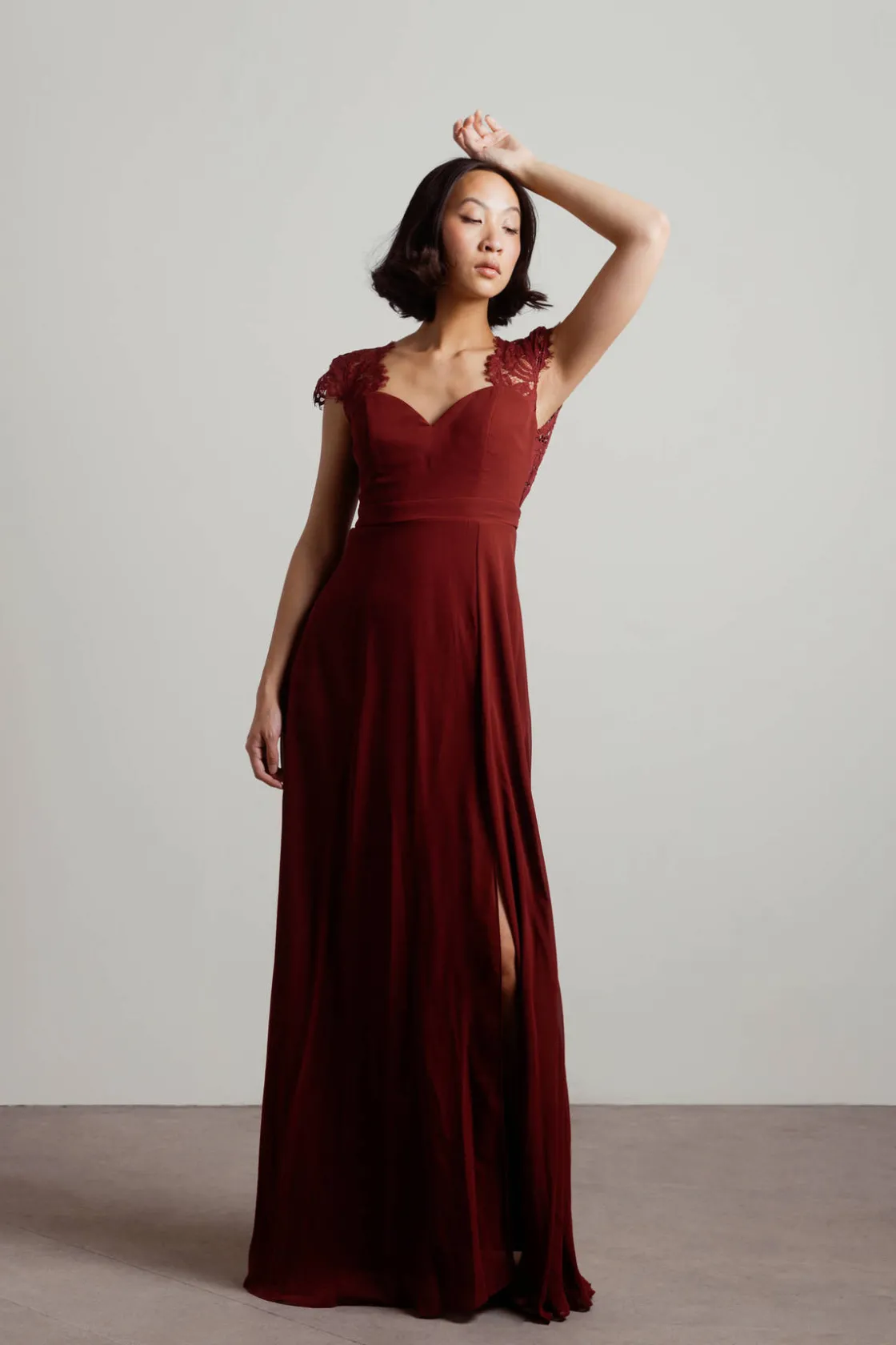 Tobi Shellie Sweetheart Open Back Maxi Dress - Blush