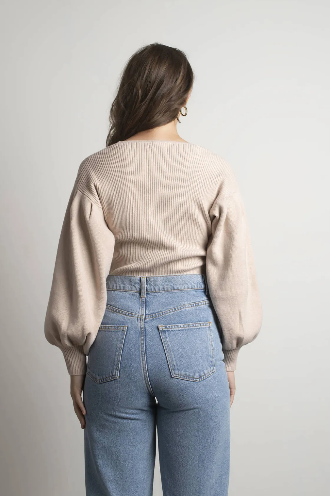 Tobi Shiloh Ribbed Sweater - Beige