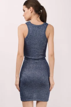 Tobi Show Me The Way High Waist Mini Skirt - Navy