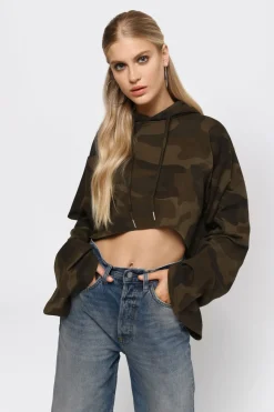 Tobi Show Off Camouflage Print Hoodie -