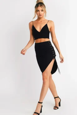 Tobi Show Off Lace Up Skirt -