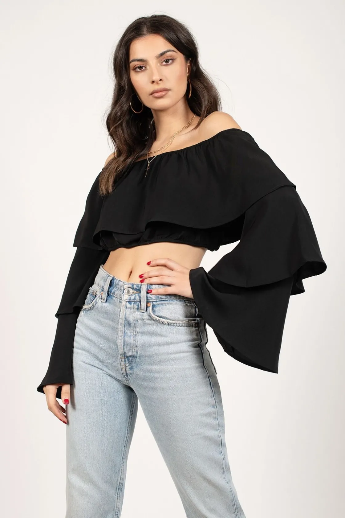 Tobi Show Off The Shoulder Blouse -