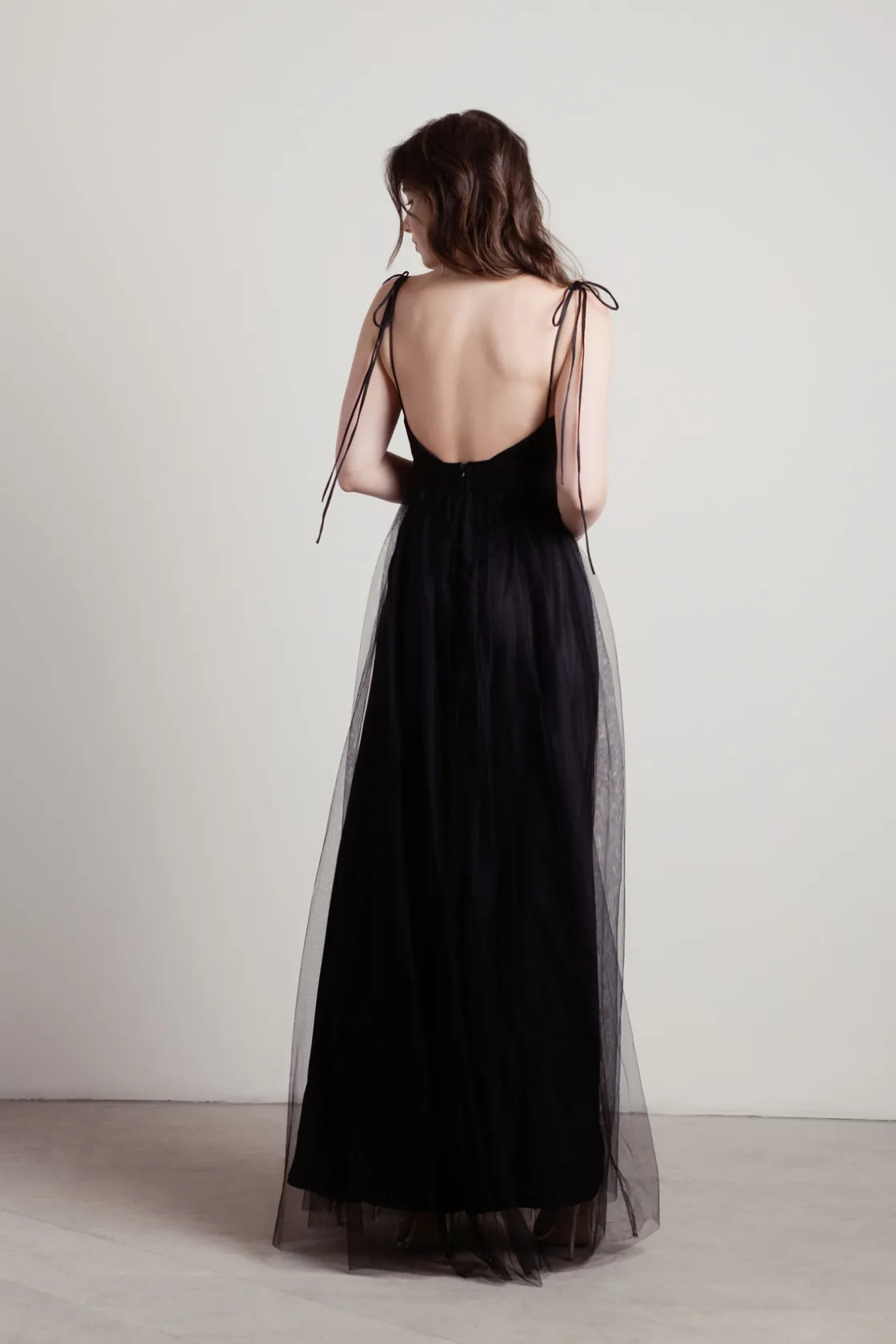 Tobi Slay The Night Deep V Double High Slit Maxi Dress - Burgundy